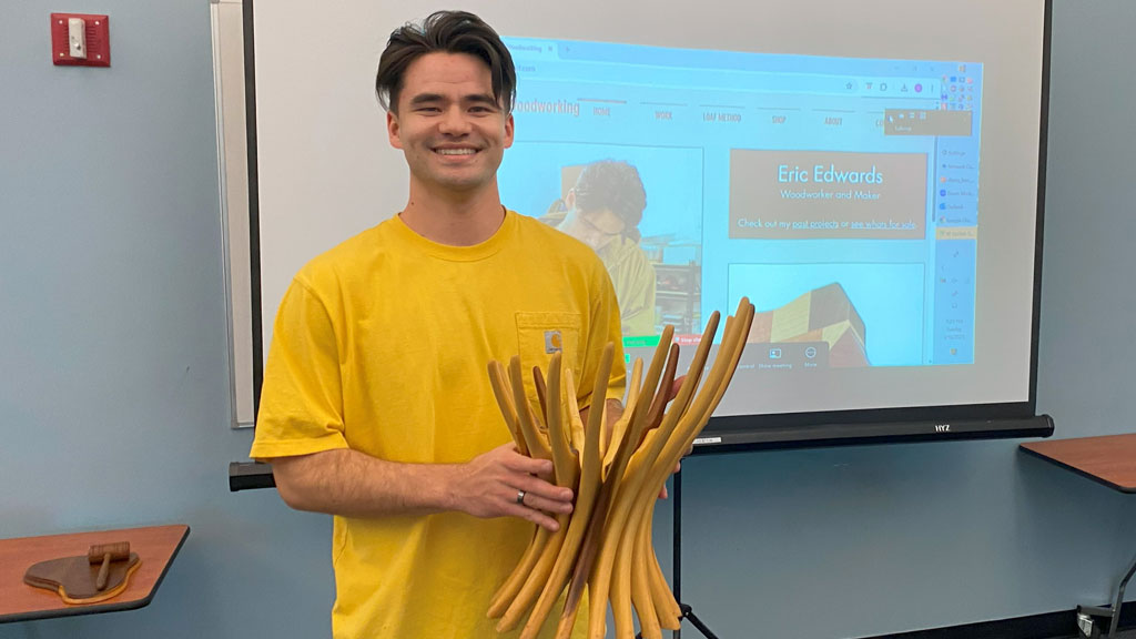Eric Edwards made a flower pot holder. See details on his website: https://ericed.com